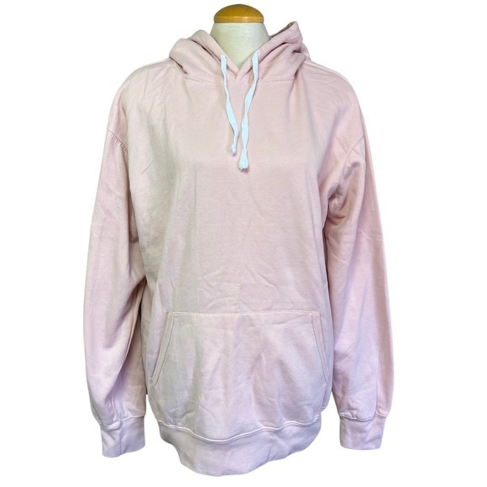 Women's Large Fleece Factory Pink Hoodie - Picture 1 of 8